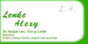 lenke alexy business card